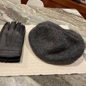Mens size Medium wool beanie and lined gloves